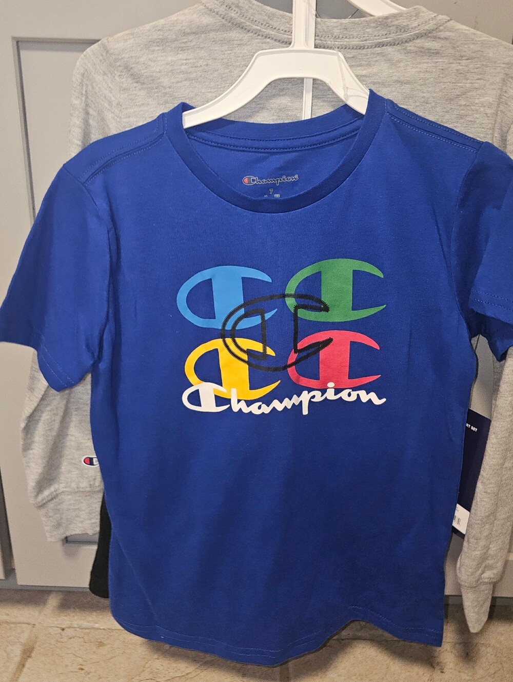 Boys Champion 3pc Matching Shorts Shirt Outfit Set Size 7